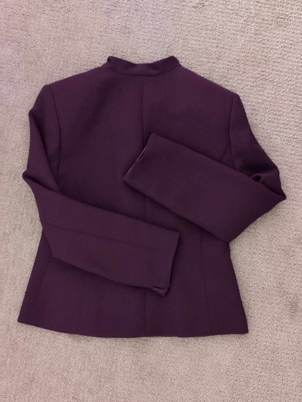 Amanda Smith Petite Eggplant Bejeweled Blazer And Matching Skirt Suit Set - Picture 9 of 9